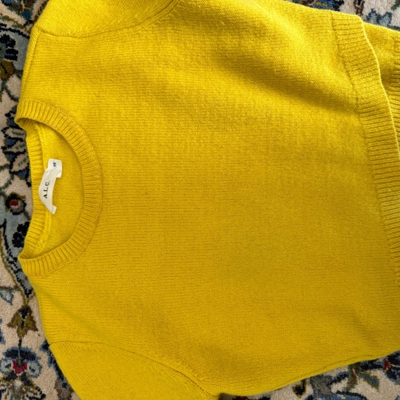 A.L.C. Ford Crossover Cropped Sweater in Yellow - Picture 2 of 5